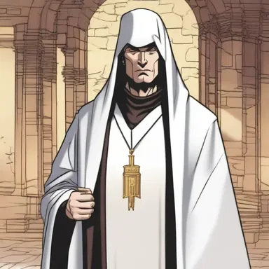 The protagonist in the comic book series has a benedictine upbringing.