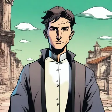 The protagonist in the comic book series has a benedictine upbringing.