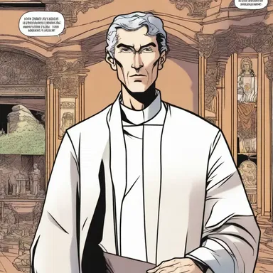 The protagonist in the comic book series has a benedictine upbringing.