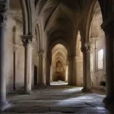 The old benedictine abbey in the horror movie is believed to be haunted.