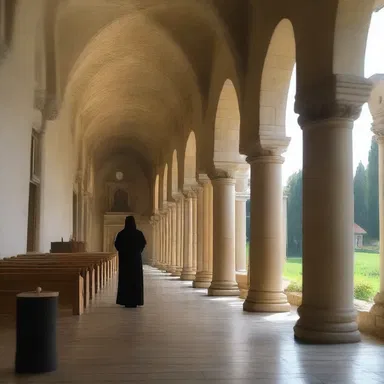 The film beautifully captures the serene atmosphere of the benedictine monastery.
