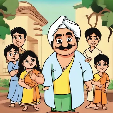 The popular Bengali cartoon series 'Gopal Bhar' entertains viewers with its humor and wit.