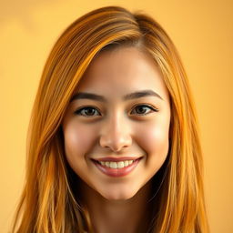 A realistic portrait of a person with a full head of hair, emphasizing a vibrant and healthy hair texture