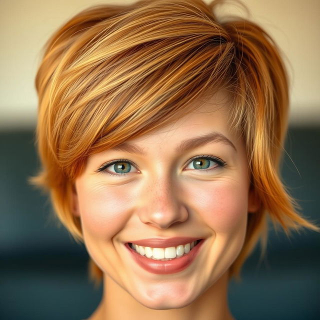 A realistic portrait of a person with a full head of hair, emphasizing a vibrant and healthy hair texture