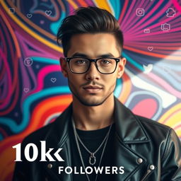 A visually captivating and stylish portrait of a charismatic individual, inspired by the user's appearance in the provided photo