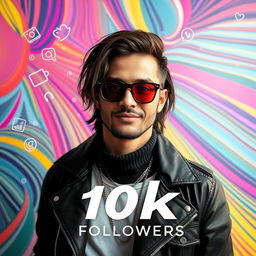 A visually captivating and stylish portrait of a charismatic individual, inspired by the user's appearance in the provided photo