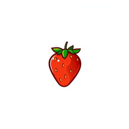 A modern and eye-catching logo for an Instagram profile picture, featuring a vibrant and stylized strawberry as the central element