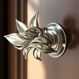 A beautifully designed metal doorknob inspired by the intricate and vibrant form of the Bird of Paradise flower