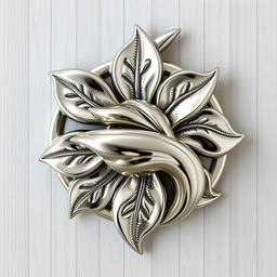 A beautifully crafted metal doorknob inspired by the elegant Bird of Paradise flower, featuring intricate designs that mimic the shape and form of the flower's vibrant petals