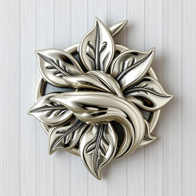 A beautifully crafted metal doorknob inspired by the elegant Bird of Paradise flower, featuring intricate designs that mimic the shape and form of the flower's vibrant petals