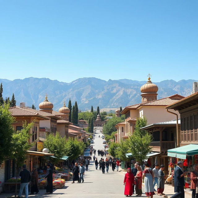 A picturesque view of Sanandaj in 2020, showcasing its beautiful architecture and mountainous backdrop