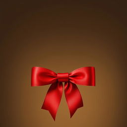 A realistic depiction of a smaller red ribbon styled like the classic detective conan ribbon, featuring a sleek bow and a refined texture, set against a subtle and sophisticated background