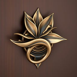 A stunning metal doorknob designed to resemble the Bird of Paradise flower