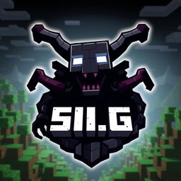 An epic Minecraft-themed logo featuring Herobrine, with the text 'S