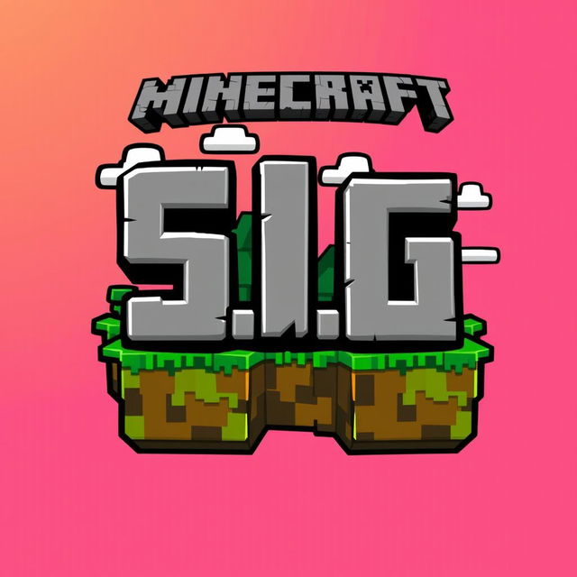 An awesome Minecraft-themed logo featuring the text 'S