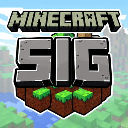 An awesome Minecraft-themed logo featuring the text 'S