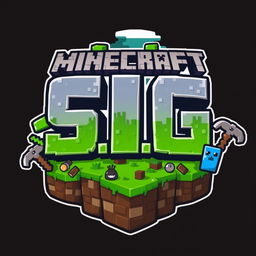 An awesome Minecraft-themed logo featuring the text 'S