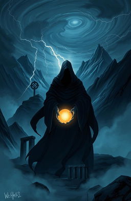 A gripping illustration inspired by the themes of "The Song of Eternal Darkness"