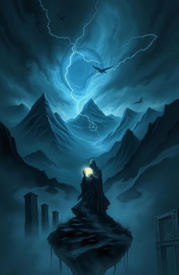 A gripping illustration inspired by the themes of "The Song of Eternal Darkness"