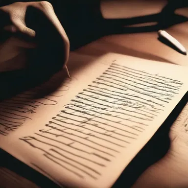 In the dimly lit room, she wrote him a heartfelt love letter with her biro.