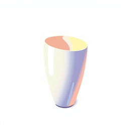 A stylized illustration of a conical body shape, showcasing smooth curves and elegant lines, highlighting the tapering design that resembles a cone