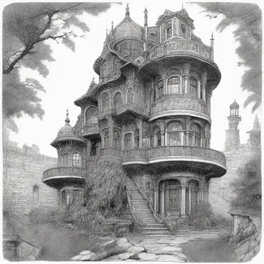 The artist used a biro to create incredibly detailed and intricate drawings.