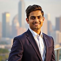 A professional portrait of a 30-year-old man named Nirbhay Thakur