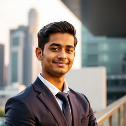 A professional portrait of a 30-year-old man named Nirbhay Thakur