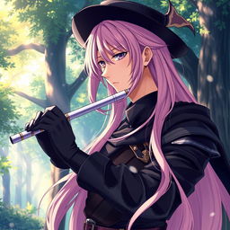 An engaging light novel cover featuring a male character with long, flowing pink hair that cascades gracefully over his shoulders