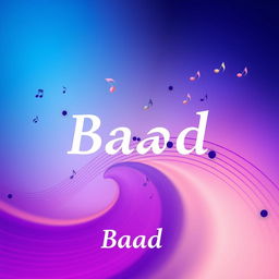 An abstract musical artwork inspired by the song 'Baad' by Mctes, featuring swirling colors that evoke movement and rhythm