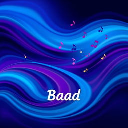 An abstract musical artwork inspired by the song 'Baad' by Mctes, featuring swirling colors that evoke movement and rhythm