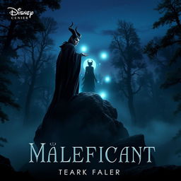 A cinematic teaser trailer scene for 'Maleficent 3: Dark Faerie', featuring a dramatic and mystical forest setting filled with enchanting creatures