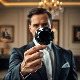 A sophisticated man dressed in a tailored suit, exuding elegance and style