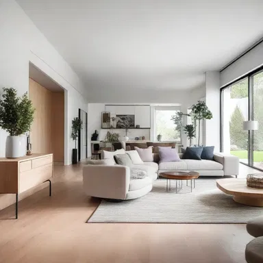 To design an open-concept living space, remove unnecessary walls, use light colors, bring in natural daylight, and Bob's your uncle!