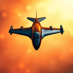 A stunning scene featuring a black plane in the center, designed to contrast against a backdrop of bright, luminous colors
