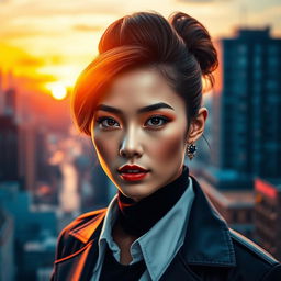 A transformed version of a person's portrait, featuring a unique artistic style