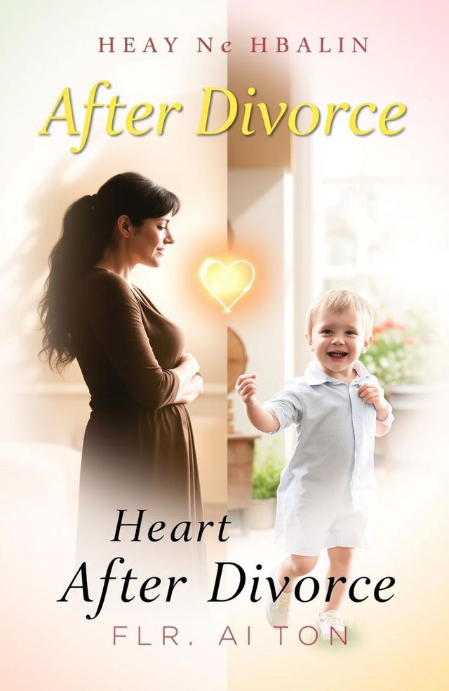 A heartwarming book cover depicting a split scene that symbolizes growth and healing after divorce