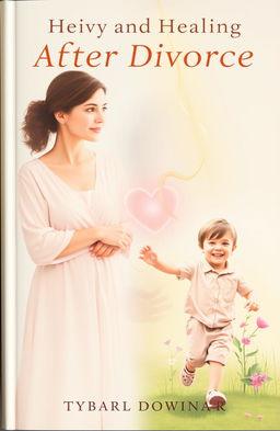 A heartwarming book cover depicting a split scene that symbolizes growth and healing after divorce