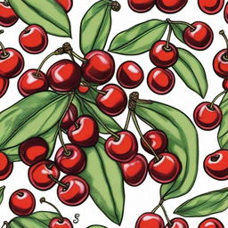 A colored sharpie drawing of cherries