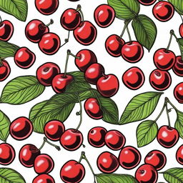 A colored sharpie drawing of cherries