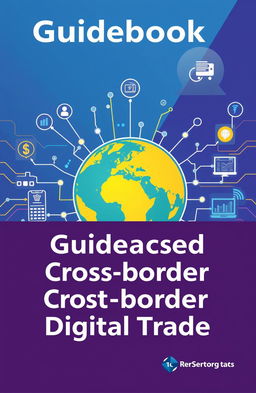 A visually striking guidebook cover featuring the theme of enhanced cross-border digital trade