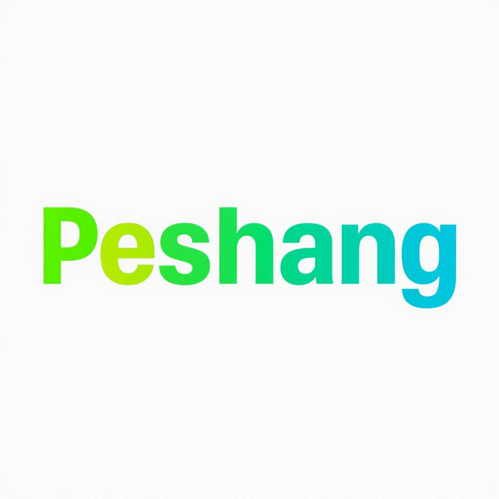 A modern and sleek logo design for a currency exchange company named 'Peshang'