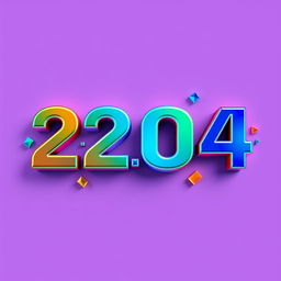 An artistic interpretation of the number 22,004, crafted in a vibrant and modern typographic style