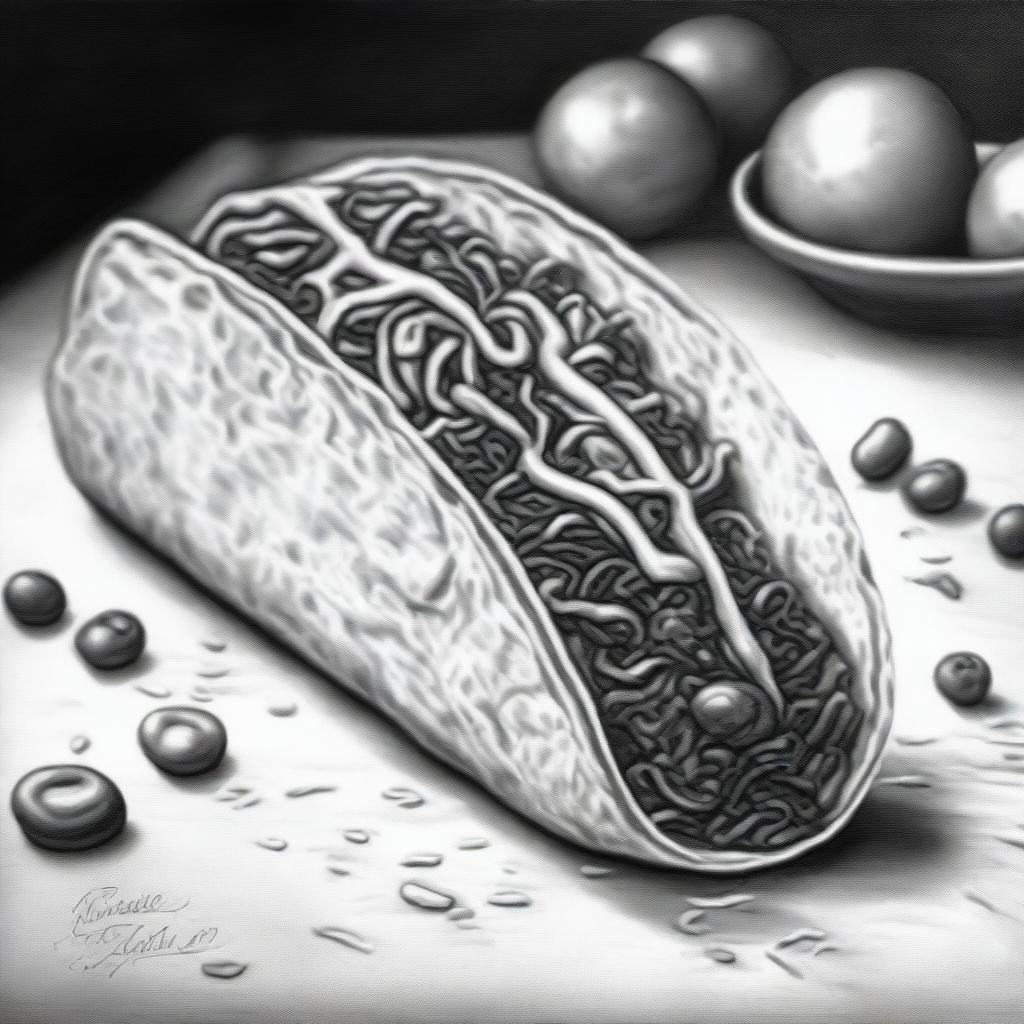 A meticulously crafted, high-quality pencil drawing in black and white