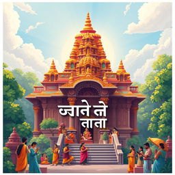 A beautiful illustration of श्री कैलाश धाम किशनगढ़ जालोर temple, showcasing intricate architectural details