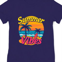 A vibrant and eye-catching T-shirt design layout featuring a playful and trendy graphic