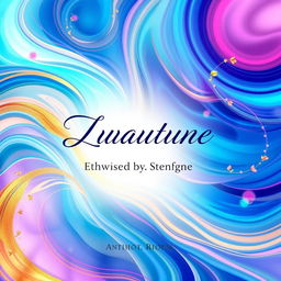 A visually striking book cover design, featuring an abstract and colorful background with swirling patterns