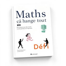 A book cover design for 'Maths, ça change tout' with the subtitle 'Des projets pour des cours ludiques et inspirants'