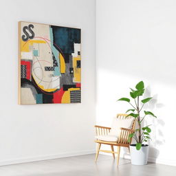 A beautifully designed corner featuring two intersecting walls with no roof or background