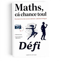 A book cover design for 'Maths, ça change tout' with the subtitle 'Des projets pour des cours ludiques et inspirants'